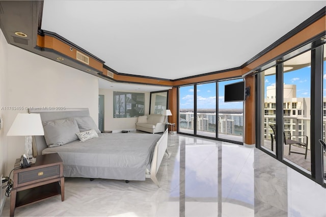 4000 Island Blvd Unit Ph6, Aventura, FL 33160 - bedroom featuring access to exterior and crown molding