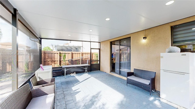 view of sunroom