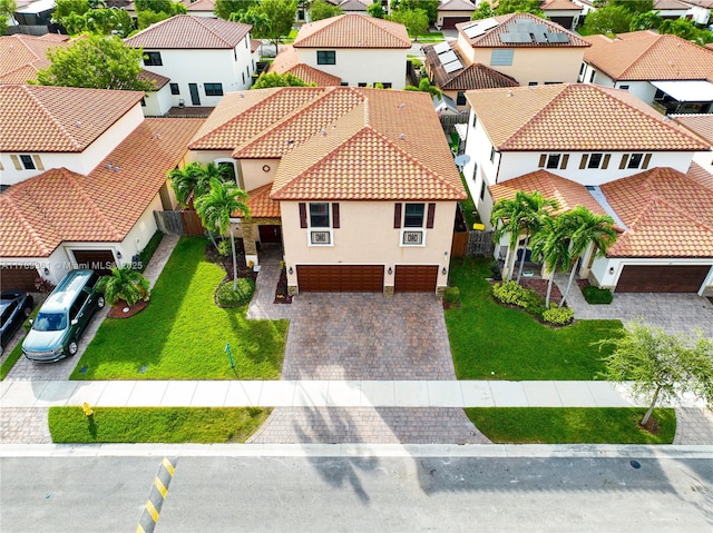 bird's eye view with a residential view