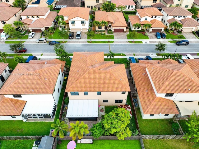 drone / aerial view with a residential view