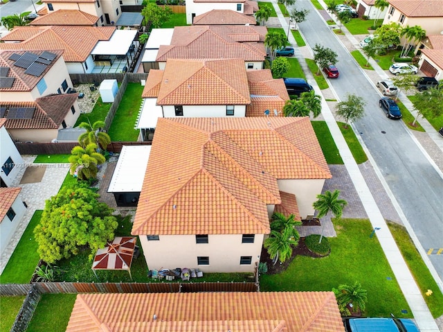 aerial view featuring a residential view
