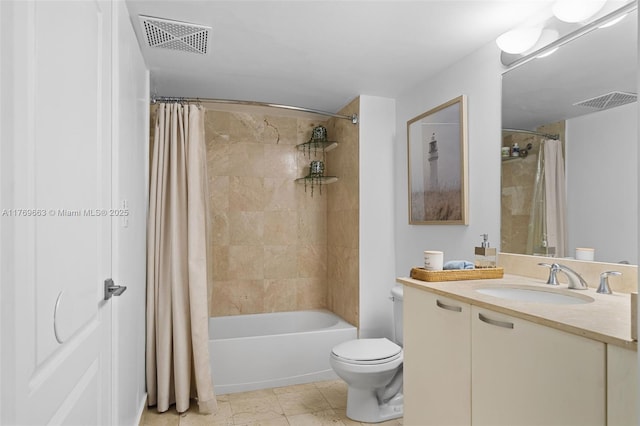 2101 Brickell Ave Unit 1809, Miami, FL 33129 - bathroom with toilet, vanity, and shower / bath combination with curtain