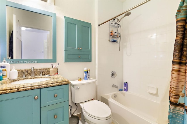 3340 Palomino Dr Unit 221-2, Davie, FL 33024 - bathroom featuring shower / bath combo with shower curtain, vanity, and toilet