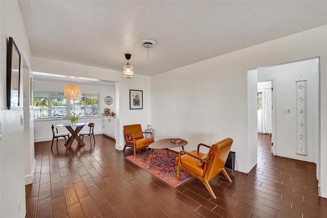 3407 N Longfellow Cir, Hollywood, FL 33021 - sitting room with dark wood-style floors