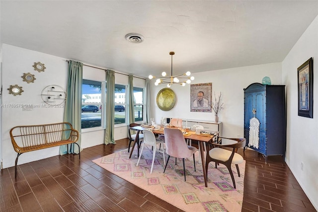 3407 N Longfellow Cir, Hollywood, FL 33021 - dining space with wood finished floors and a chandelier