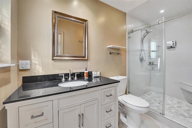 3407 N Longfellow Cir, Hollywood, FL 33021 - full bathroom with a shower stall, toilet, and vanity