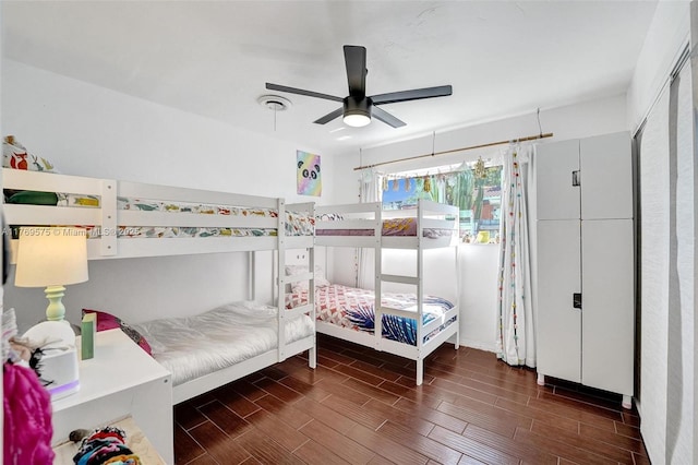 3407 N Longfellow Cir, Hollywood, FL 33021 - bedroom featuring wood finished floors and ceiling fan