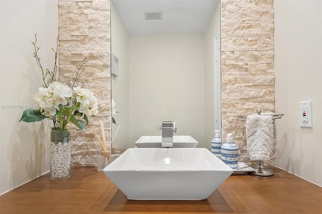 2541 Golf View Dr, Weston, FL 33327 - bathroom with wood finished floors and a sink