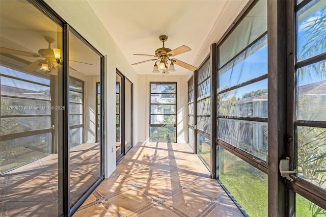 915 NE 199th St Unit 202-15, Miami, FL 33179 - unfurnished sunroom with a ceiling fan