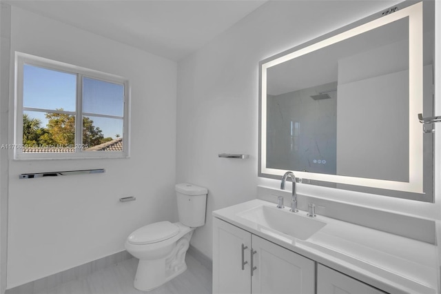 1170 Chenille Cir, Weston, FL 33327 - full bathroom with baseboards, toilet, vanity, and a shower