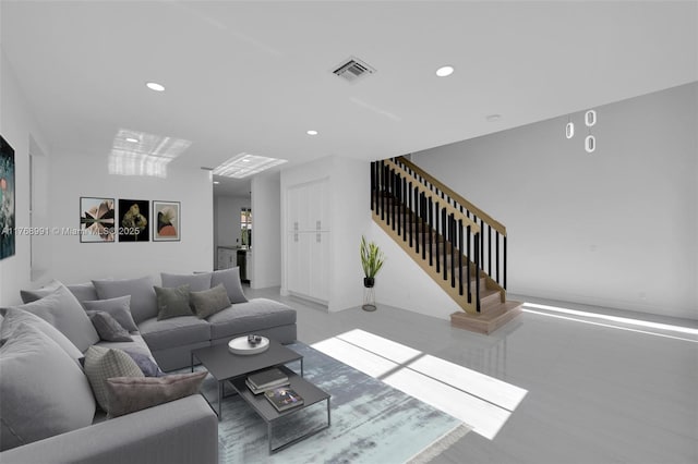 1170 Chenille Cir, Weston, FL 33327 - living area with recessed lighting and stairs