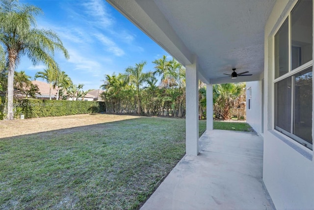 1170 Chenille Cir, Weston, FL 33327 - view of yard featuring a ceiling fan and a patio