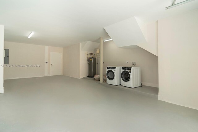1635 E Broward Blvd, Fort Lauderdale, FL 33301 - washroom with electric water heater, washing machine and dryer, and electric panel