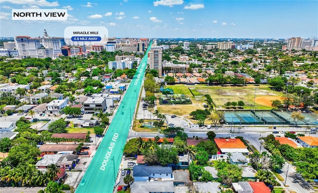 bird's eye view featuring a view of city