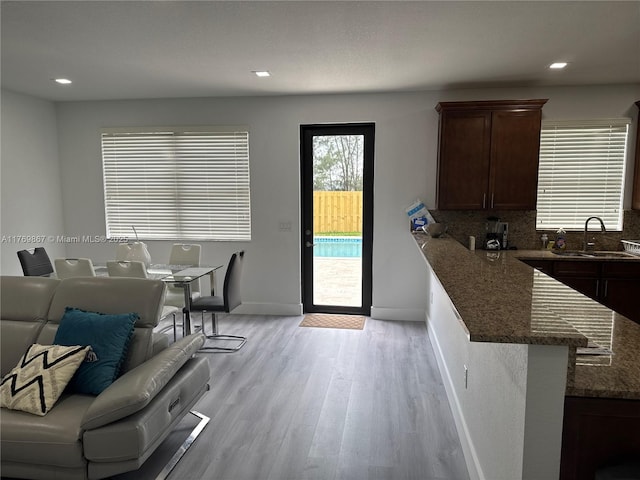 9840 NW 86th Ter, Doral, FL 33178 - interior space with baseboards, light wood finished floors, and recessed lighting