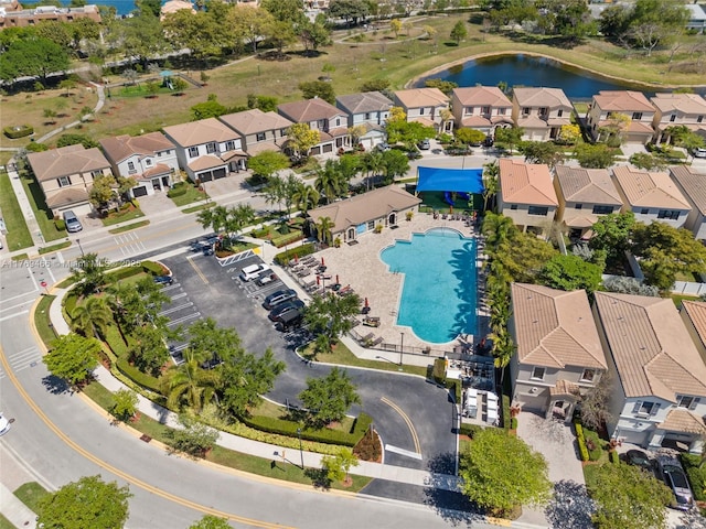 870 NE 191st St, Miami, FL 33179 - birds eye view of property featuring a water view and a residential view