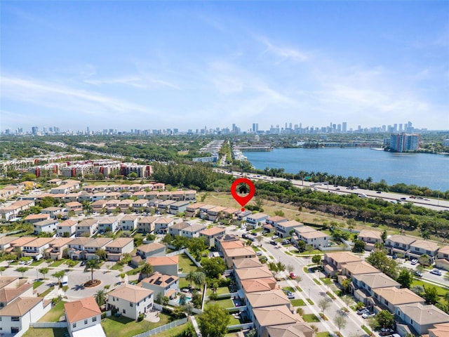 870 NE 191st St, Miami, FL 33179 - drone / aerial view with a view of city and a water view