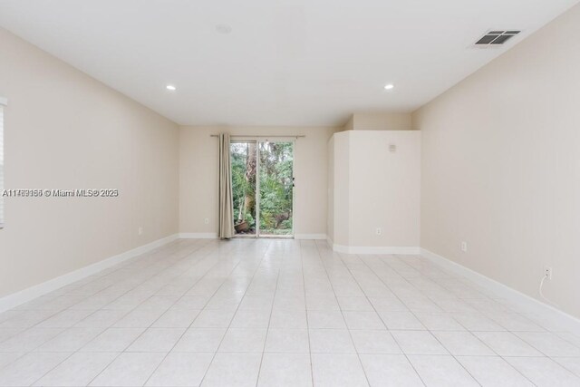 4834 NW 58th Mnr, Coconut Creek, FL 33073 - unfurnished room with baseboards, visible vents, and recessed lighting