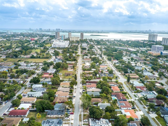 1167 NE 111th St, Miami, FL 33161 - birds eye view of property featuring a water view and a city view