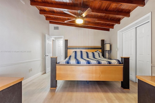 881 Hialeah Dr, Hialeah, FL 33010 - bedroom with wood ceiling, wood finished floors, and ceiling fan