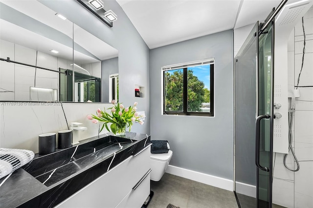 6166 Pine Tree Dr, Miami Beach, FL 33140 - full bath featuring a stall shower, vanity, and finished concrete flooring