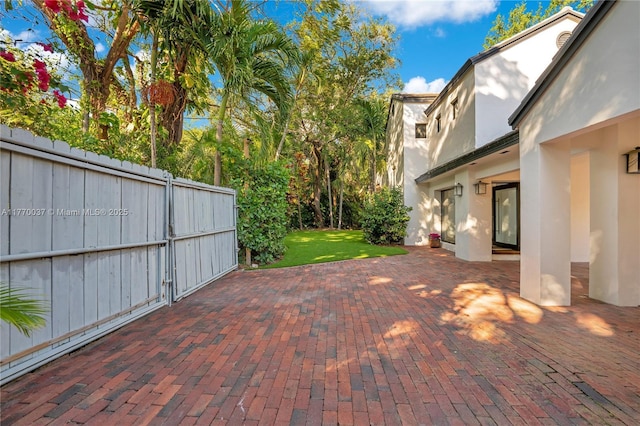 view of patio with fence