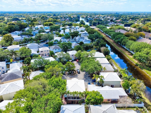 bird's eye view with a residential view