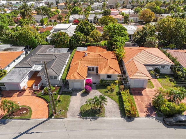 drone / aerial view with a residential view