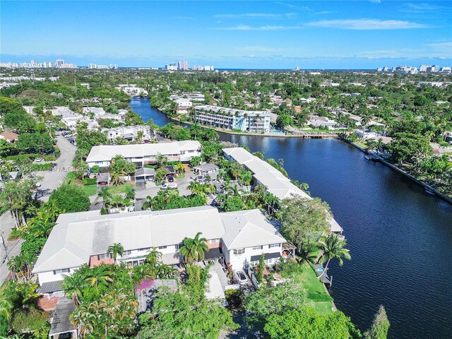 8 Hathaway Ln, Wilton Manors, FL 33305 - view of urban area with a large body of water and nearby suburban area