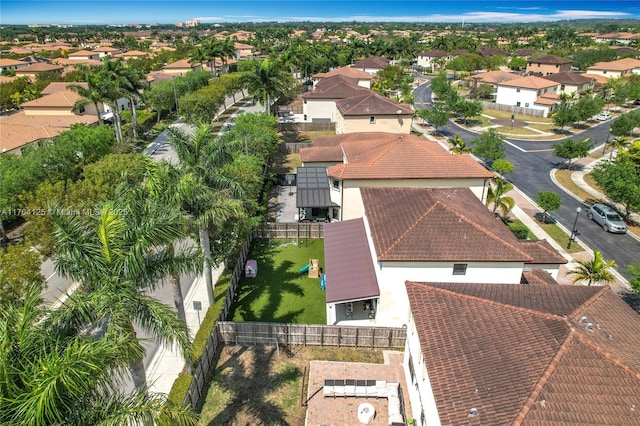 drone / aerial view with a residential view