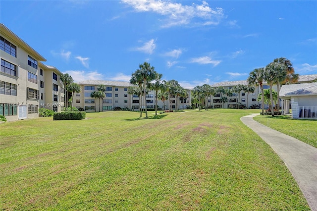 view of home's community with a lawn and a residential view