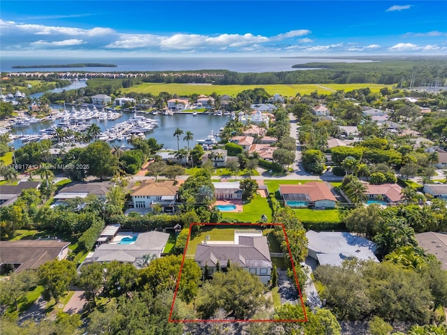 6300 SW Mitchell Dr, Coral Gables, FL 33158 - drone / aerial view with a residential view and a water view