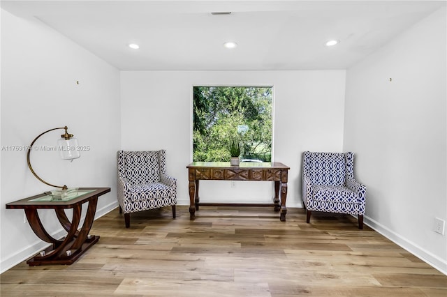 6300 SW Mitchell Dr, Coral Gables, FL 33158 - living area featuring baseboards, wood finished floors, and recessed lighting