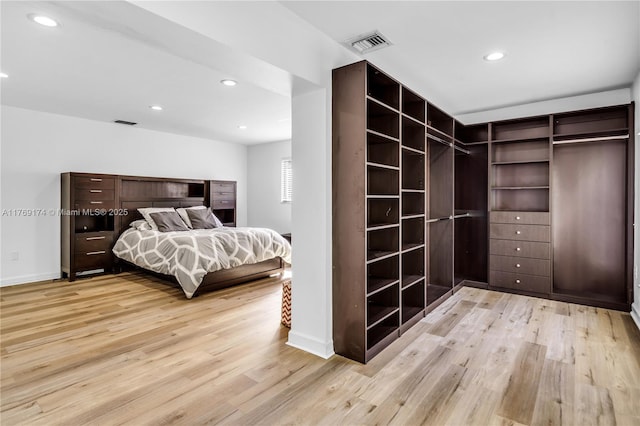 6300 SW Mitchell Dr, Coral Gables, FL 33158 - unfurnished bedroom with visible vents, recessed lighting, and light wood-type flooring