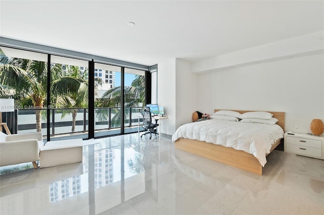 68 SE 6th St Unit 805, Miami, FL 33131 - bedroom featuring floor to ceiling windows and access to outside