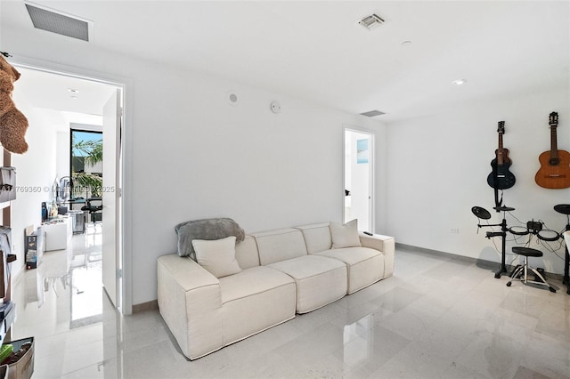 68 SE 6th St Unit 805, Miami, FL 33131 - living area featuring baseboards and visible vents