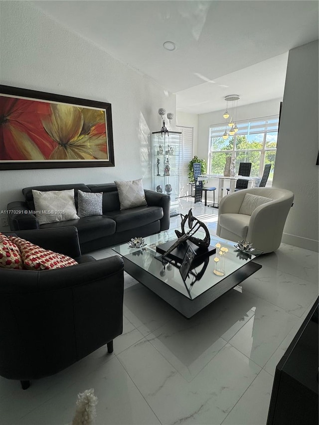 12650 Vista Isles Dr Unit 923, Sunrise, FL 33325 - living room featuring marble finish floor and baseboards