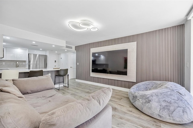 14601 N Kendall Dr Unit 206K, Miami, FL 33186 - living room with light wood-type flooring, visible vents, and recessed lighting