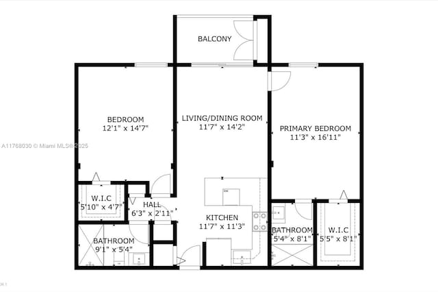 14601 N Kendall Dr Unit 206K, Miami, FL 33186 - view of floor plan / room layout