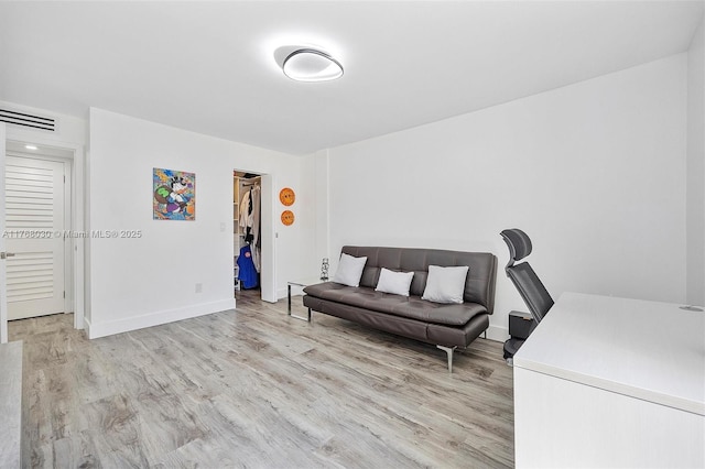 14601 N Kendall Dr Unit 206K, Miami, FL 33186 - sitting room featuring baseboards, visible vents, and wood finished floors