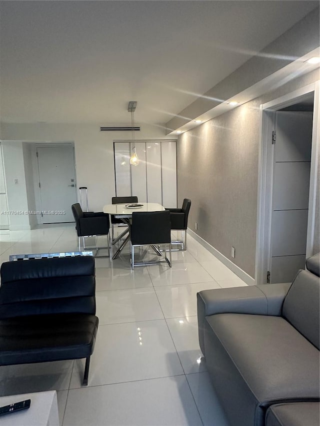 20225 NE 34th St Unit 1022, Aventura, FL 33180 - living area featuring light tile patterned floors and baseboards