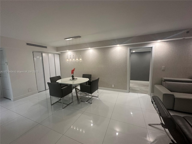 20225 NE 34th St Unit 1022, Aventura, FL 33180 - dining area featuring baseboards, visible vents, and light tile patterned floors