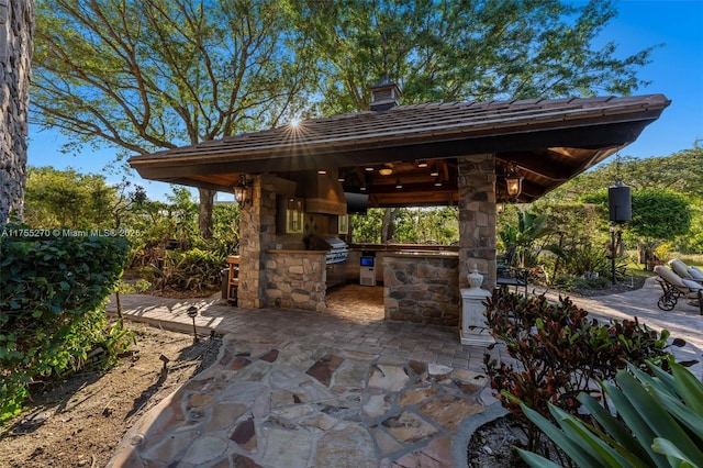 12483 Grand Oaks Dr, Davie, FL 33330 - view of patio featuring a gazebo