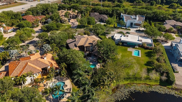 12483 Grand Oaks Dr, Davie, FL 33330 - aerial perspective of suburban area featuring a pool area