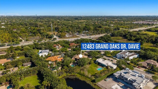 12483 Grand Oaks Dr, Davie, FL 33330 - aerial view of a nearby body of water