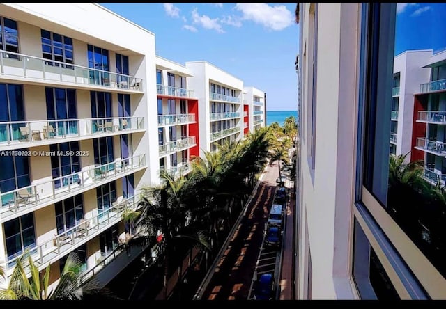 view of property with a water view