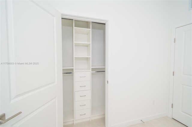 view of closet