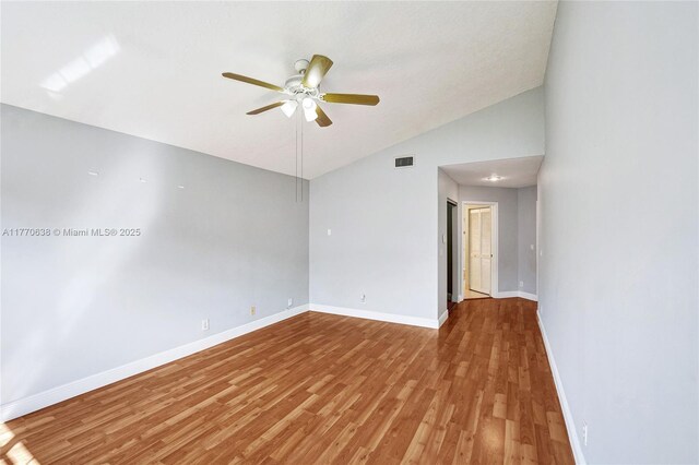 2791 La Paz Ave, Cooper City, FL 33026 - spare room with wood finished floors, a ceiling fan, and a textured ceiling