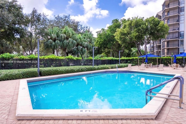 3301 N Country Club Dr Unit 110, Aventura, FL 33180 - pool featuring fence and a patio