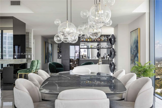 650 NE 32nd St Unit Ph5004, Miami, FL 33137 - dining area with a chandelier